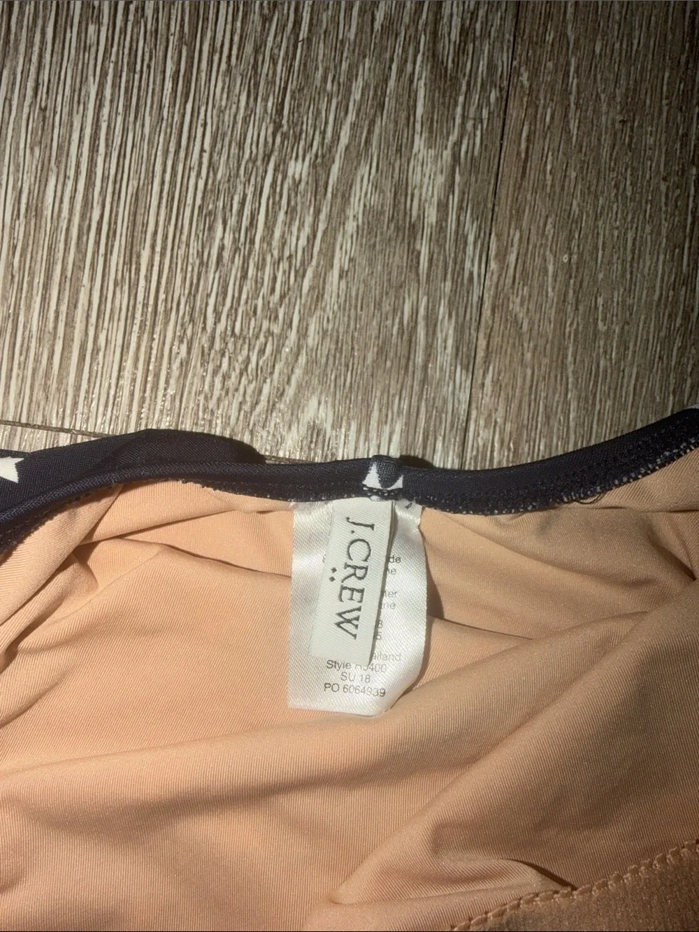 J Crew Star Print Scoopback Swimsuit navy blue beach vacation tropical resort